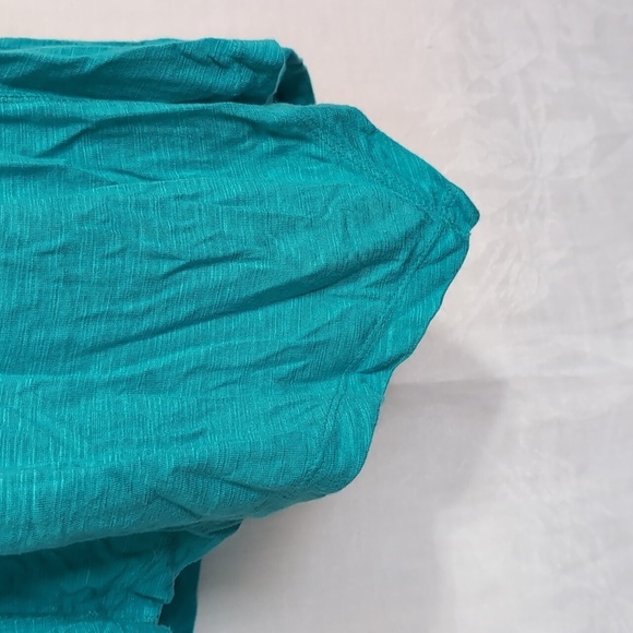 Signature Studio Pink Blue Ombre Asymmetrical Hem Blouse Size Small - Picture 3 of 7